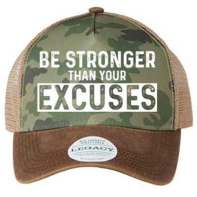 Be Stronger Than Excuses Quote Text Gift Legacy Tie Dye Trucker Hat