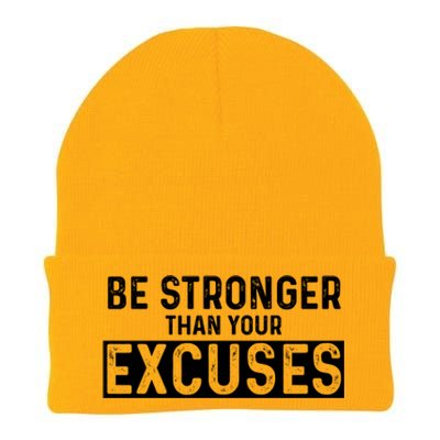 Be Stronger Than Excuses Quote Text Gift Knit Cap Winter Beanie