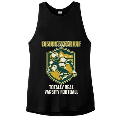 Bishop Sycamore Totally Real Varsity Football Ladies PosiCharge Tri-Blend Wicking Tank