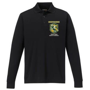 Bishop Sycamore Totally Real Varsity Football Performance Long Sleeve Polo