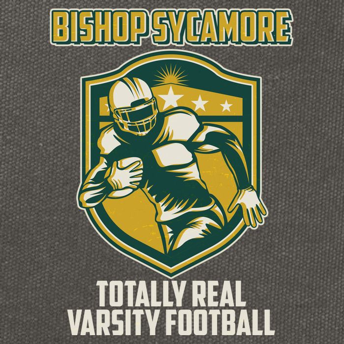Bishop Sycamore Totally Real Varsity Football Cotton Canvas Backpack
