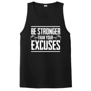 Be Stronger Than Your Excuses Gym Motivation Gift PosiCharge Competitor Tank