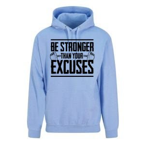 Be Stronger Than Your Excuses Gym Motivation Gift Unisex Surf Hoodie