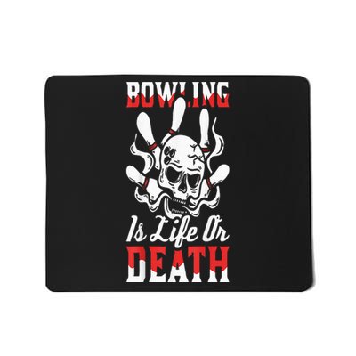 Bowling Skull Team Alley League Bowler Mousepad