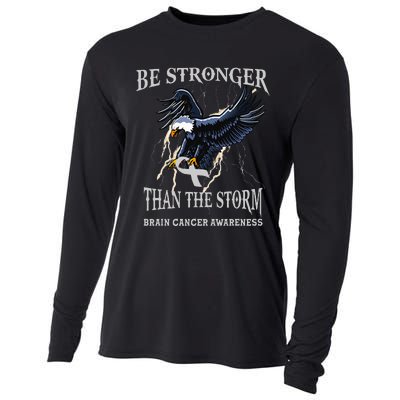 Be Stronger Than The Storm Brain Cancer Awareness Cooling Performance Long Sleeve Crew