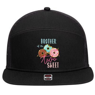 Brother Sweet Two Donut Birthday Party Theme 7 Panel Mesh Trucker Snapback Hat