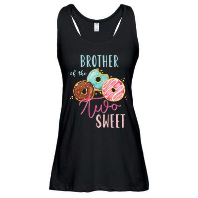 Brother Sweet Two Donut Birthday Party Theme Ladies Essential Flowy Tank