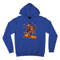 Bigfoot Sasquatch Turkey Pumpkin Happy Thanksgiving Day Hoodie