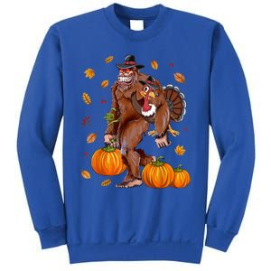 Bigfoot Sasquatch Turkey Pumpkin Happy Thanksgiving Day Sweatshirt