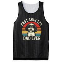 Best Shih Tzu Dad Ever Fathers Day Vintage Shih Tzu Dog Mesh Reversible Basketball Jersey Tank