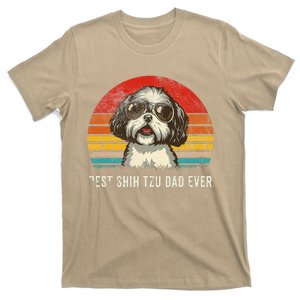 Best Shih Tzu Dad Ever Funny Shih Tzu Dad Gift Dog Lover T-Shirt