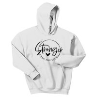 Be Stronger Than The Storm Inspirational Kids Hoodie