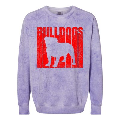 Bulldogs Sports Team Mascot Colorblast Crewneck Sweatshirt