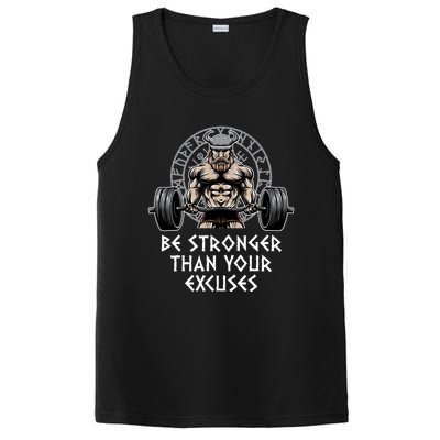 Be Stronger Than Your Excuses Workout Motivational Quote Gym Gift PosiCharge Competitor Tank