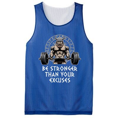 Be Stronger Than Your Excuses Workout Motivational Quote Gym Gift Mesh Reversible Basketball Jersey Tank