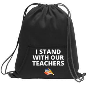 I Stand With Our Teachers support teacher & Stand Against Book Banning! Sweatshirt Cinch Pack Bag