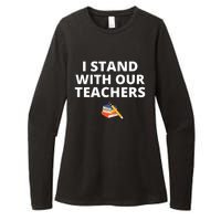 I Stand With Our Teachers support teacher & Stand Against Book Banning! Womens CVC Long Sleeve Shirt