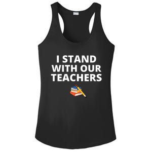 I Stand With Our Teachers support teacher & Stand Against Book Banning! Ladies PosiCharge Competitor Racerback Tank