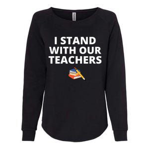 I Stand With Our Teachers support teacher & Stand Against Book Banning! Womens California Wash Sweatshirt