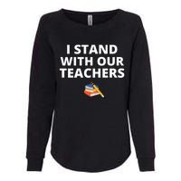 I Stand With Our Teachers support teacher & Stand Against Book Banning! Womens California Wash Sweatshirt