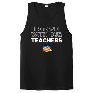 I Stand With Our Teachers support teacher & Stand Against Book Banning! PosiCharge Competitor Tank