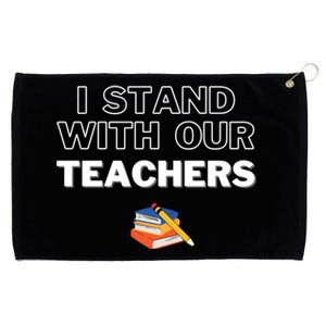 I Stand With Our Teachers support teacher & Stand Against Book Banning! Grommeted Golf Towel