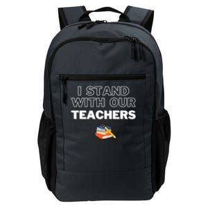 I Stand With Our Teachers support teacher & Stand Against Book Banning! Daily Commute Backpack