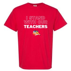 I Stand With Our Teachers support teacher & Stand Against Book Banning! Garment-Dyed Heavyweight T-Shirt