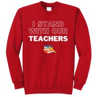 I Stand With Our Teachers support teacher & Stand Against Book Banning! Sweatshirt