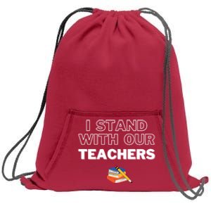 I Stand With Our Teachers support teacher & Stand Against Book Banning! Sweatshirt Cinch Pack Bag