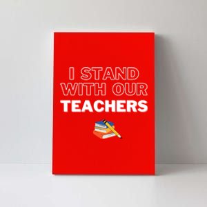 I Stand With Our Teachers support teacher & Stand Against Book Banning! Canvas