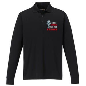 Be Stronger Than Your Excuses Bodybuilding Funny Gift Performance Long Sleeve Polo