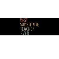 Best Substitute Teacher Ever Cool Vintage Christmas Gift Bumper Sticker