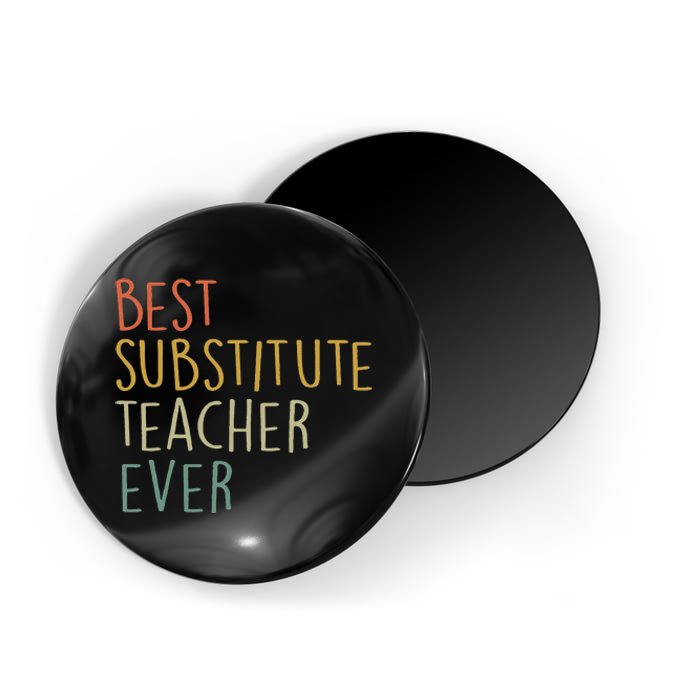 Best Substitute Teacher Ever Cool Vintage Christmas Gift Magnet