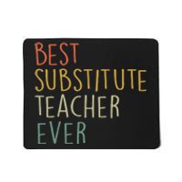 Best Substitute Teacher Ever Cool Vintage Christmas Gift Mousepad