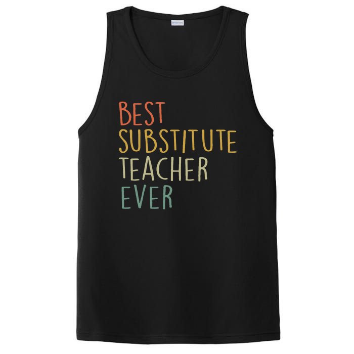 Best Substitute Teacher Ever Cool Vintage Christmas Gift PosiCharge Competitor Tank