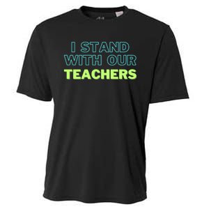 I Stand With Our Teachers support teacher & Stand Against Book Banning! Cooling Performance Crew T-Shirt