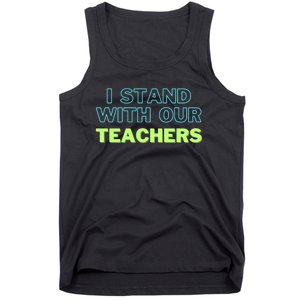 I Stand With Our Teachers support teacher & Stand Against Book Banning! Tank Top