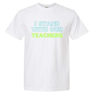 I Stand With Our Teachers support teacher & Stand Against Book Banning! Garment-Dyed Heavyweight T-Shirt