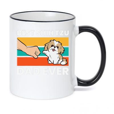 Best Shih Tzu Dad Ever Funny Shih Tzu 11oz Black Color Changing Mug