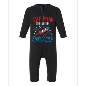 Baby Shower The Man Behind The Firecracker Infant Fleece One Piece