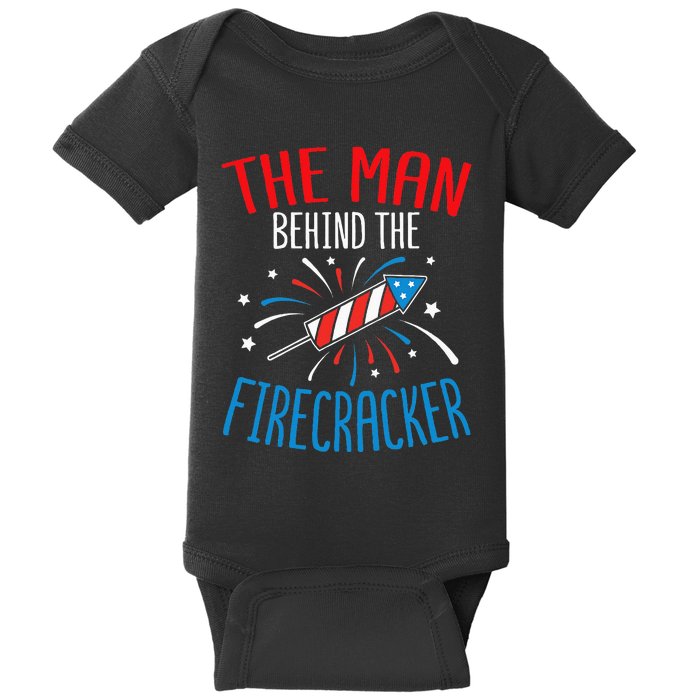 Baby Shower The Man Behind The Firecracker Baby Bodysuit