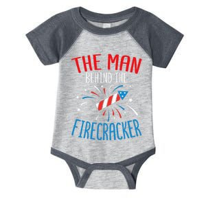 Baby Shower The Man Behind The Firecracker Infant Baby Jersey Bodysuit