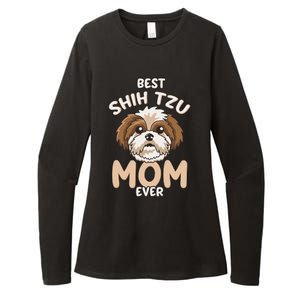 Best Shih Tzu Mom Ever Funny & Cute Toy Dog Mama Womens CVC Long Sleeve Shirt