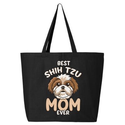 Best Shih Tzu Mom Ever Funny & Cute Toy Dog Mama 25L Jumbo Tote