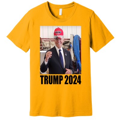 Biden Supporting Trump Funny Premium T-Shirt