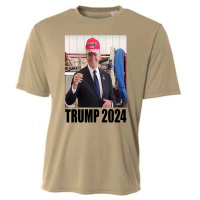 Biden Supporting Trump Funny Cooling Performance Crew T-Shirt