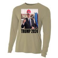 Biden Supporting Trump Funny Cooling Performance Long Sleeve Crew