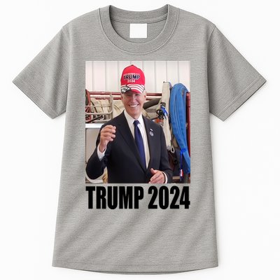 Biden Supporting Trump Funny Tall T-Shirt