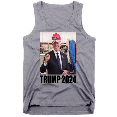 Biden Supporting Trump Funny Tank Top